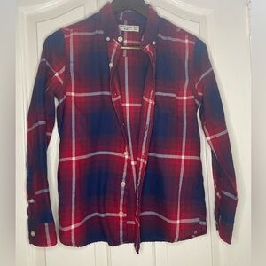 Abercrombie kids plaid flannel shirt size 11/12